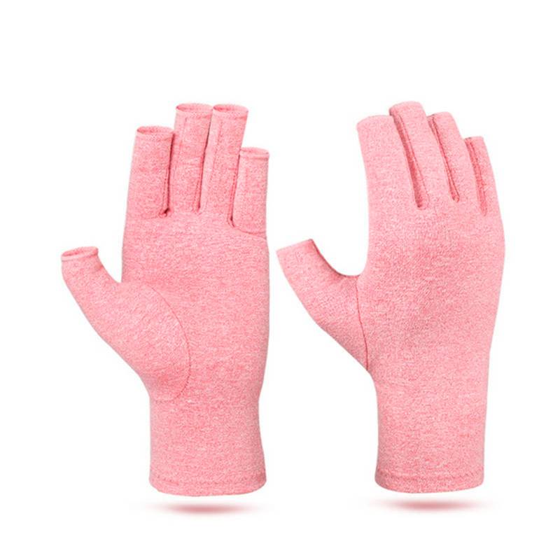 Guantes De Compresión Para Artritis Artrosis Tenditis Rosado L