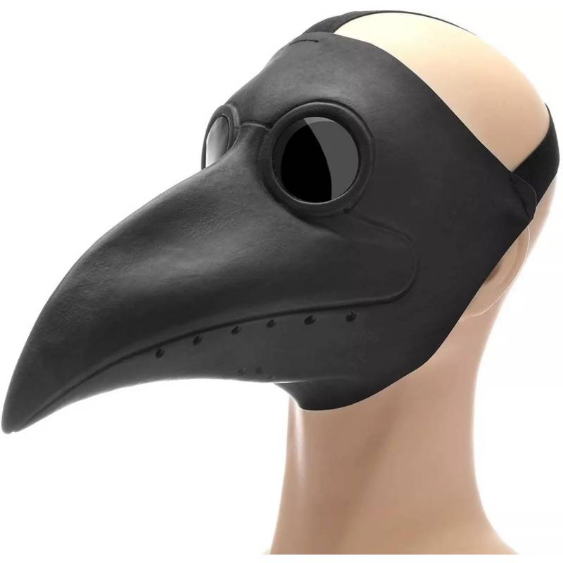 Máscara Doctor Peste Negra Disfraz Cuero Sintético