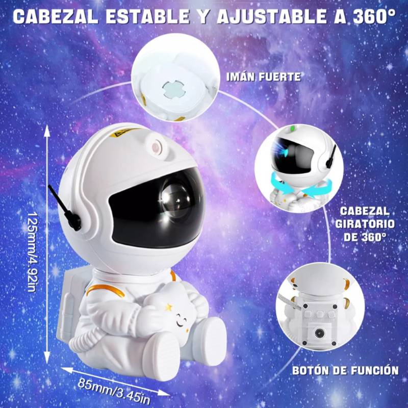 GENERICO Lampara Proyector Astronauta De Galaxia Luz Led rgb-premium