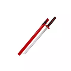 GENERICO - Juguete Espada  Samurái de Madera 61 cm Rojo