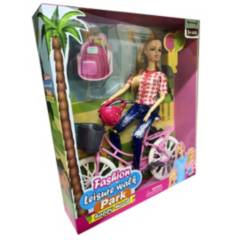 GENERICO - muñeca en bicicleta incluye el casco
