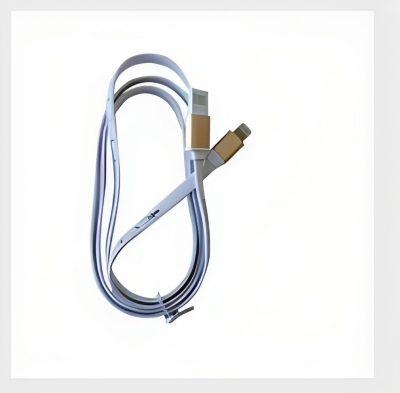 CABLE CON REGLA USB IPHONE 5 / 6 DE METAL. WHITE