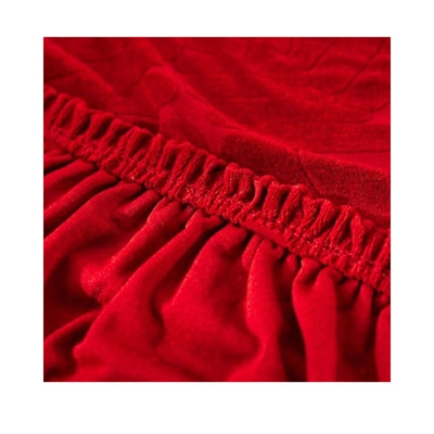 Funda Para Futón Sofa Elástica Diseño Relieve En Hojas Rojo