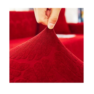 Funda Para Futón Sofa Elástica Diseño Relieve En Hojas Rojo