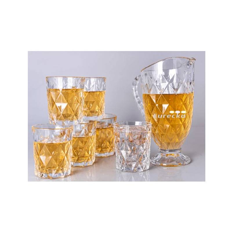 Ripley - SET JARRA 1800 CC + 6 VASOS 315CC VIDRIO