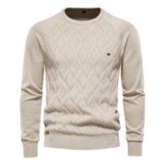 TIOZONEY - Sweater para hombre - crema