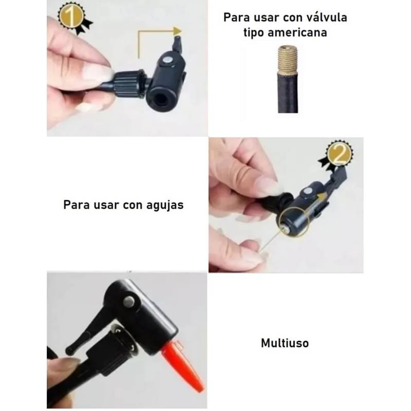 BOMBIN PORTATIL PARA BICICLETA Y MULTIUSO