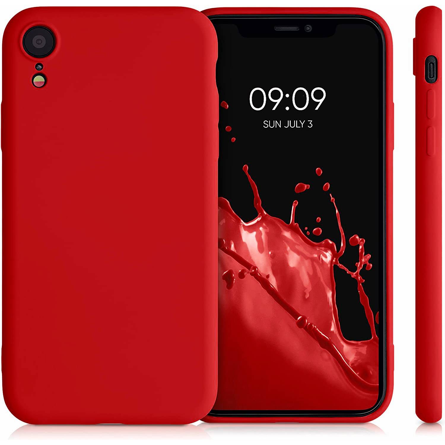 GENERICO Carcasa de Silicon Slim Para iPhone XR Rojo