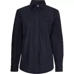 TOMMY HILFIGER - Camisa Relaxed A Rayas Azul Mujer