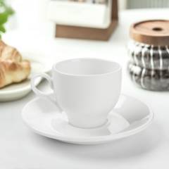 DANNY HOME - Set 6 Tazas de Café con Platillo Blanco 90 ml
