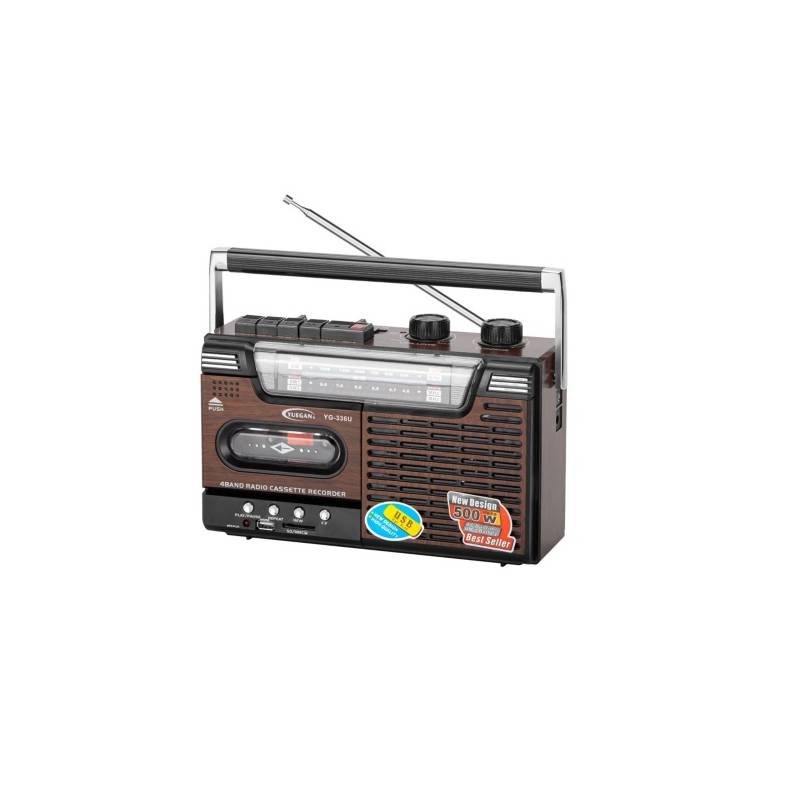 VIDITA Radio Cassette Vintage Antigua AmFm MP3 SD USB 220V a Pilas