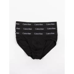 CALVIN KLEIN - Pack 3 Slips New Cotton Stretch Negro Calvin Klein