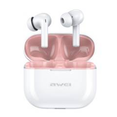 AWEI - Audifonos Awei T1 Pro TWS In Ear Bluetooth Blanco + Rosado