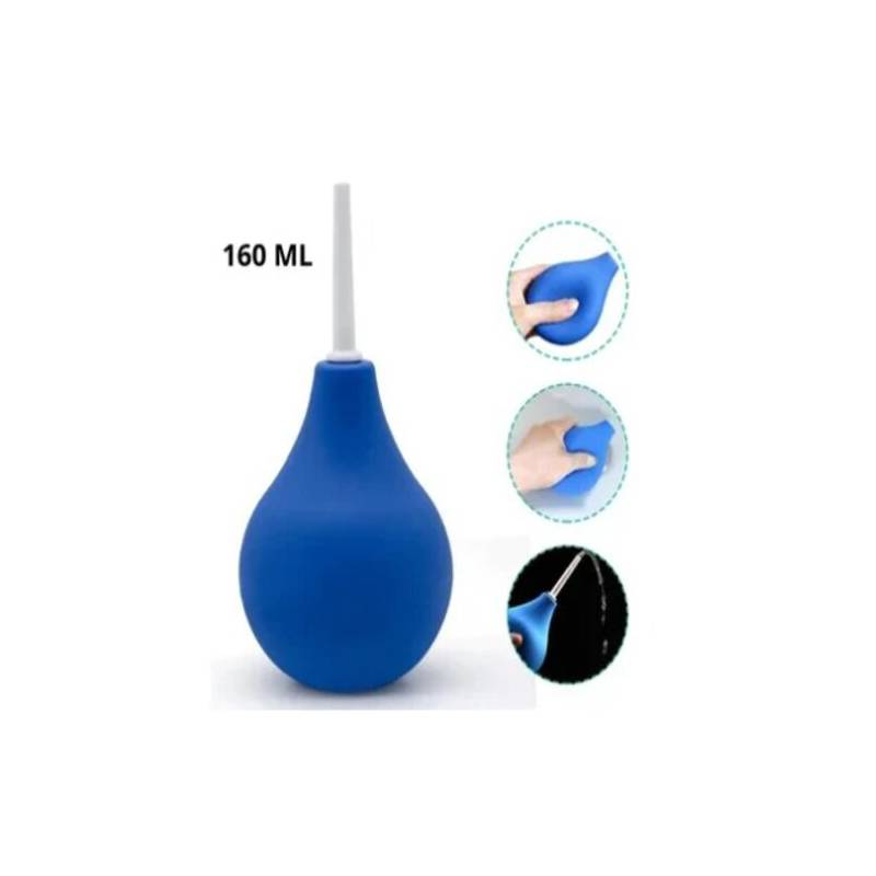 Generico Enema Para Ducha Anal Con Bombilla Azul De 160 Ml 9911