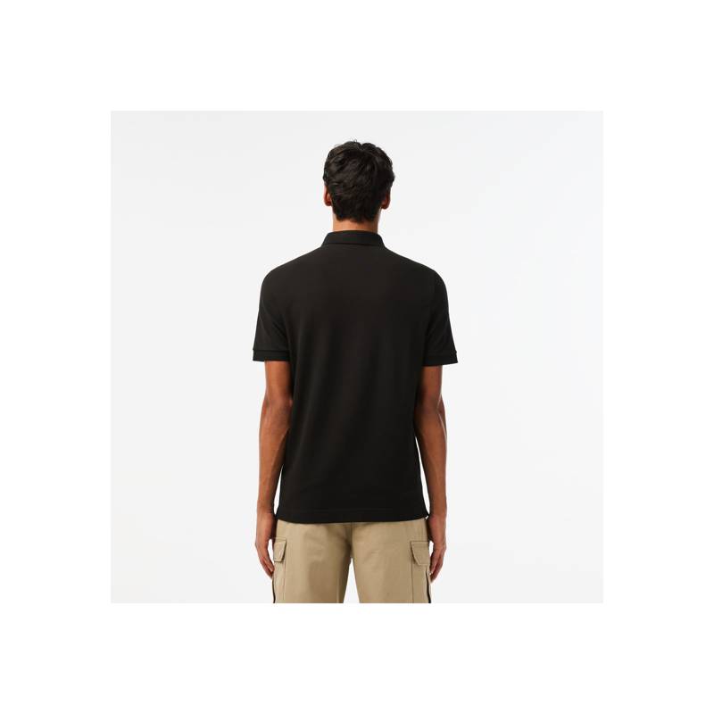 Camiseta Polo Lacoste Negro Cross con Bolsillo