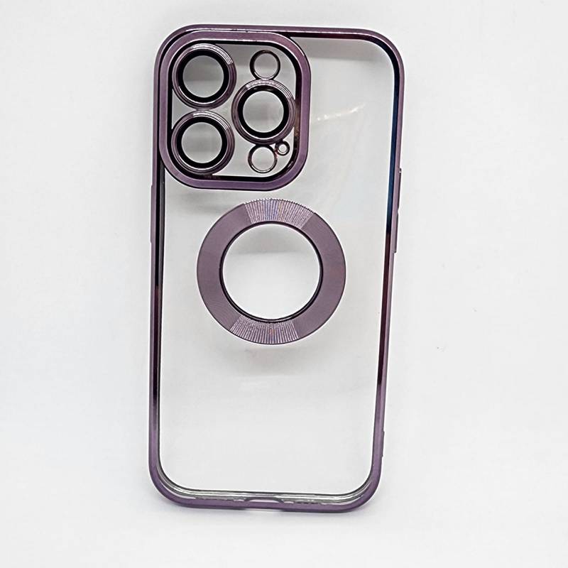 Funda MagSafe transparente y metal iPhone 13 Pro Max (dorado) - Funda -movil.es