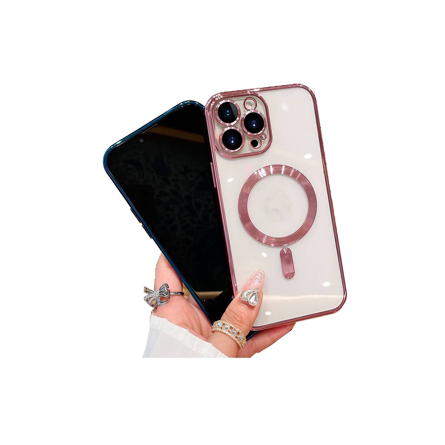 Carcasa COOL para iPhone 15 Pro Max Magnética Ring Rosa - Cool