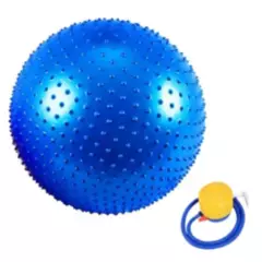 TECNOCLASS - Balon Pilates Erizo 65 Cm Con Inflador Color Azul