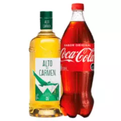 ALTO DEL CARMEN - Pisco Alto Del Carmen 35° 1000cc + Bebida Coca Cola 1500cc