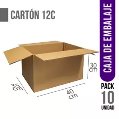 STUDIONE - Caja Embalaje 35x40x30cm Carton Corrugado 12C Pack 10 Unid