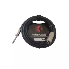 KIRLIN - Cable XLR-Plug 6,3mm de 3 mt Kirlin MPC-281PN/BK 3M