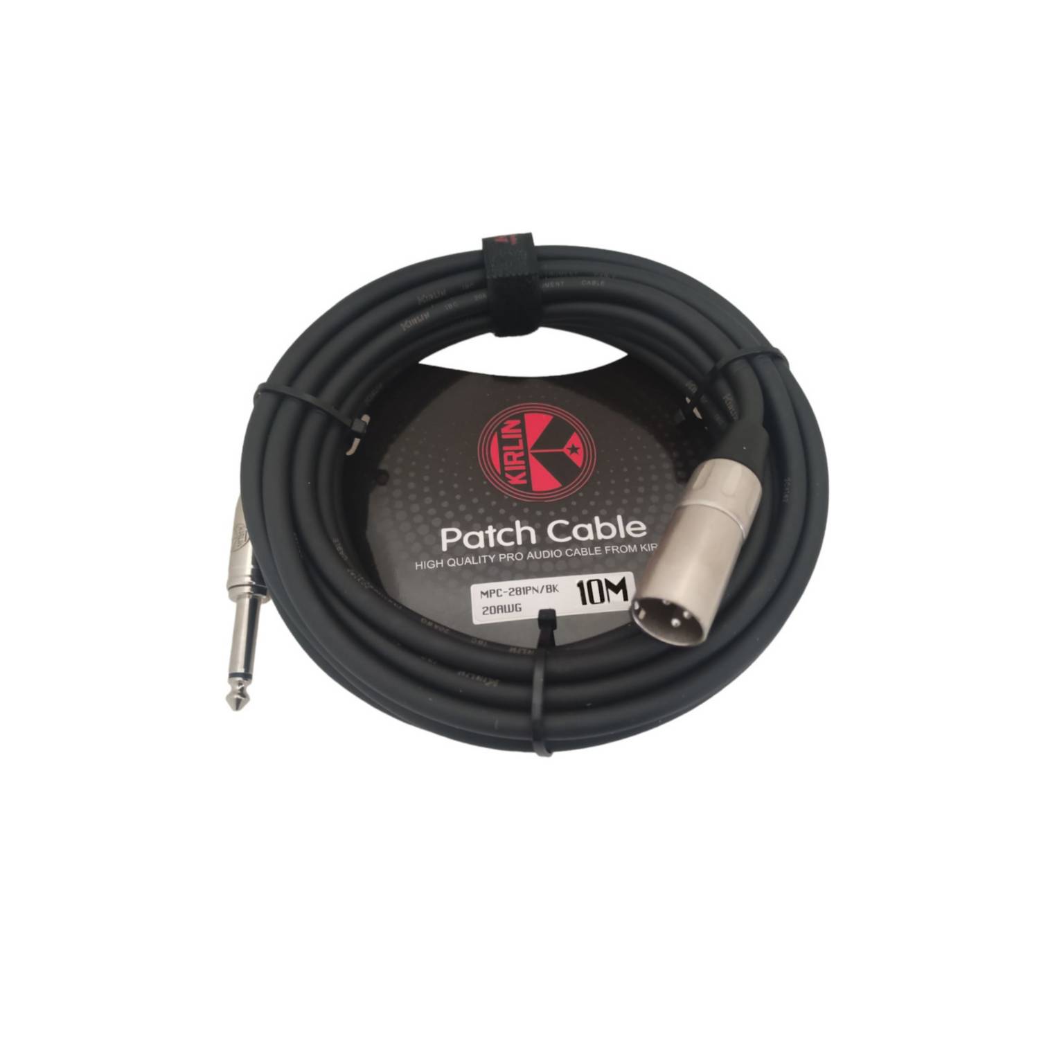 Cable XLR-Plug 6,3mm de 10 mt Kirlin MPC-281PN/BK 10M