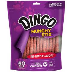 DINGO - Dingo Snack Munchy Sticks Perro, 50 Und