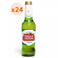 STELLA ARTOIS - 24x Cerveza Stella Artois Botellín 5,2° 330cc