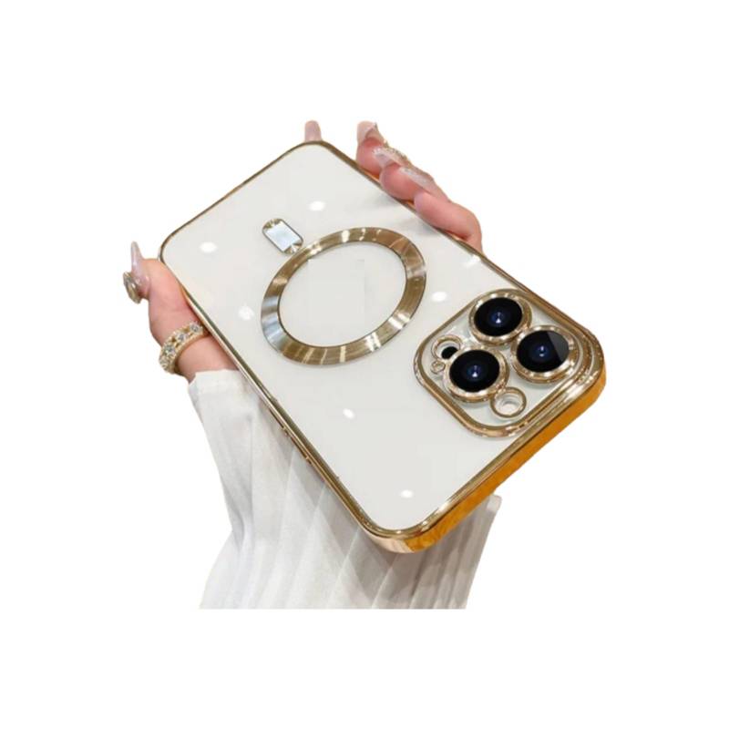 Diseño para iPhone 14, funda transparente antigolpes delgada, protectora de  color caramelo para lente de cámara y soporte de anillo integrado para