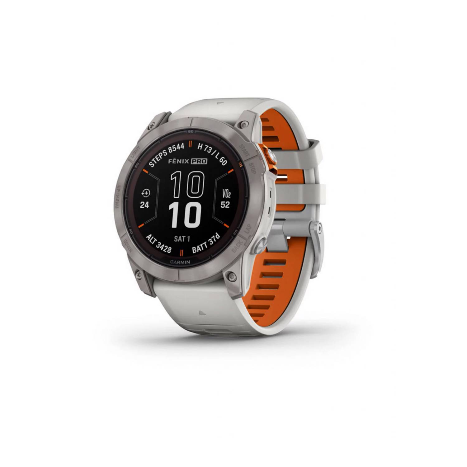 GARMIN Smartwatch fenix 7X Pro Sapph Solar Ti w/Gray/Orange Band GARMIN