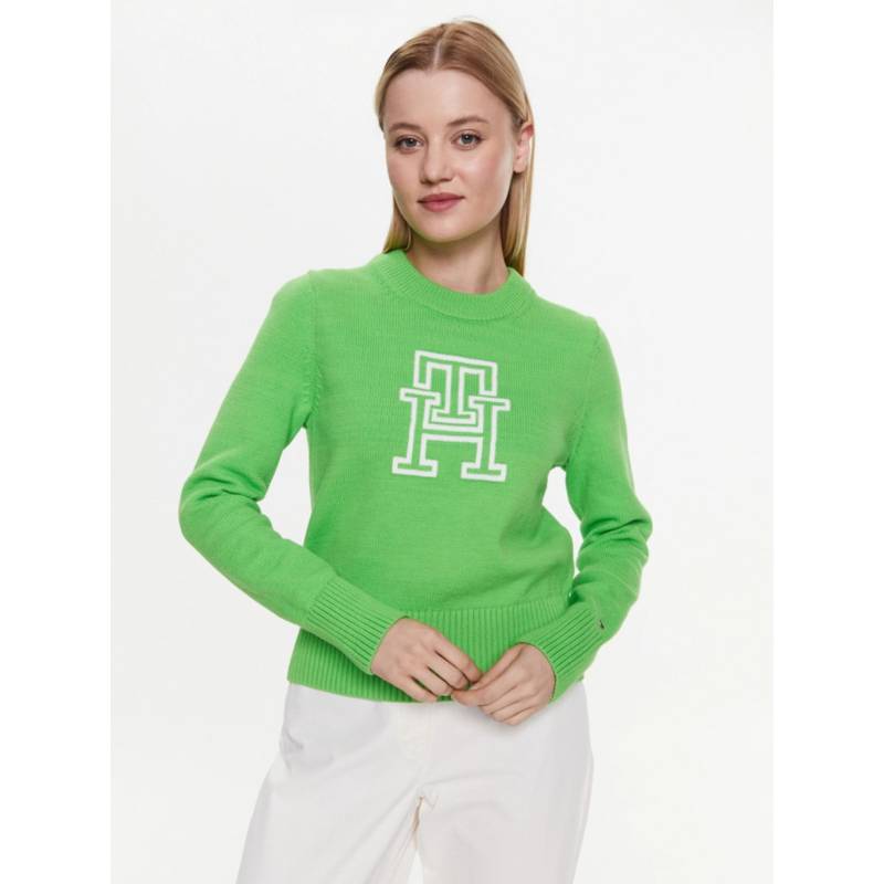 TOMMY HILFIGER - Sweater Monogram C-Neck Verde Mujer