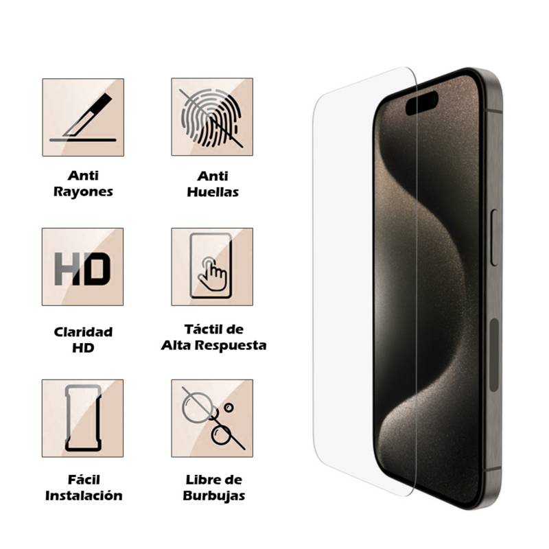 Iphone 15 Plus (6.7) Protector hidrogel Antihuellas