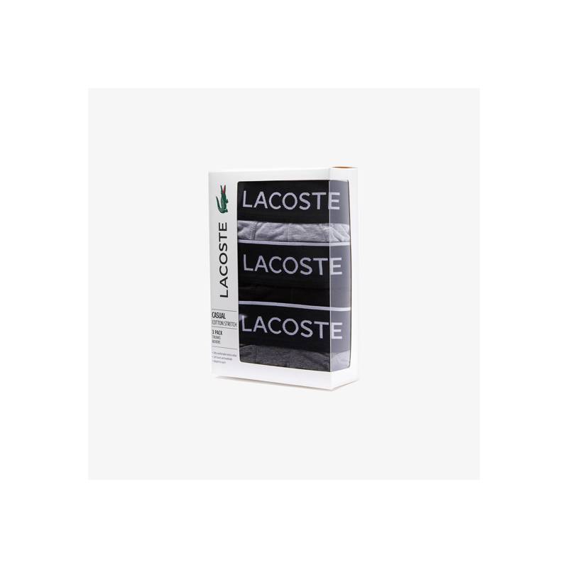 Boxers Lacoste Pack 3 Negro