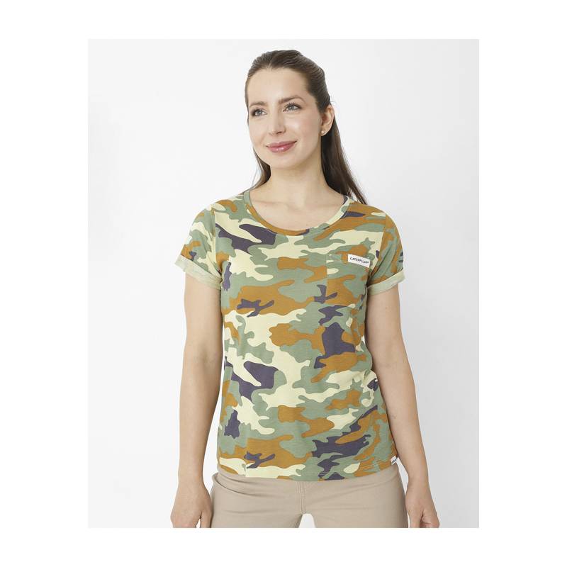 CAT Polera M C Logo Pocket Tee Multicolor Mujer CAT falabella