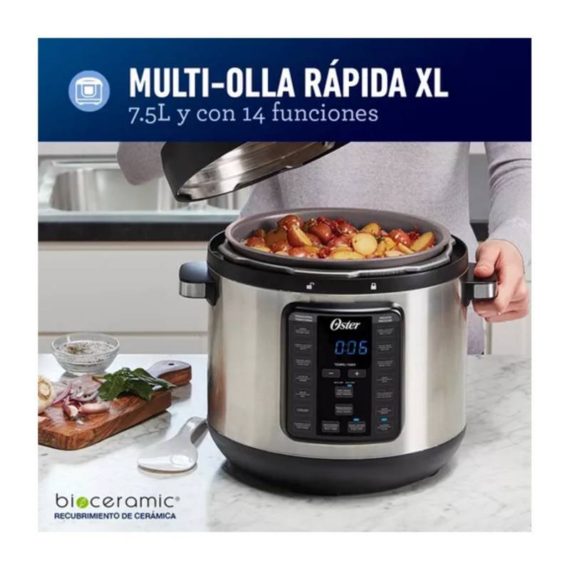 Multi-Olla rápida XL Oster® 7,5 litros y 14 funciones CKSTPCEC8801