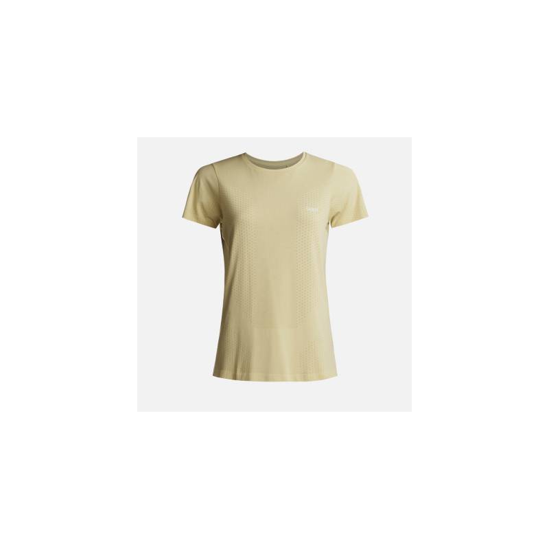 LIPPI - Polera Mujer  4 Run Seamless Trail Short Sleeve T-Shirt Amarillo Lippi
