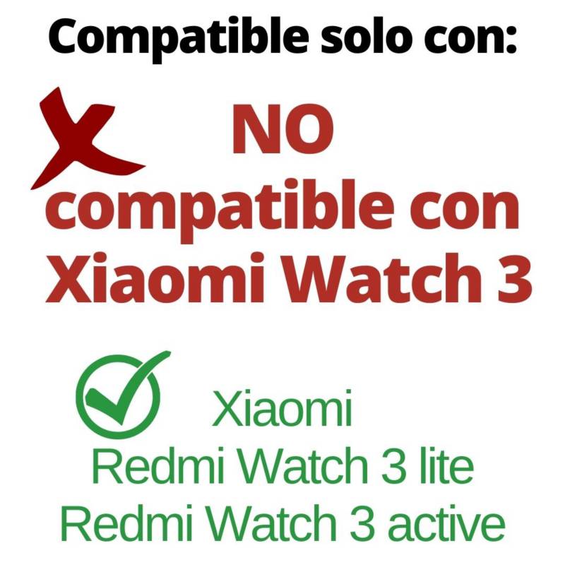 GENERICO Correa + Funda Para Xiaomi Redmi Watch 3 Active o 3 Lite