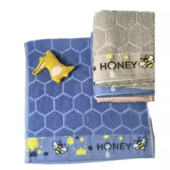 GENERICO - Pack 3 Toalla De Baño Con Diseño Abejita Honey 100% Algodón 35x75cm