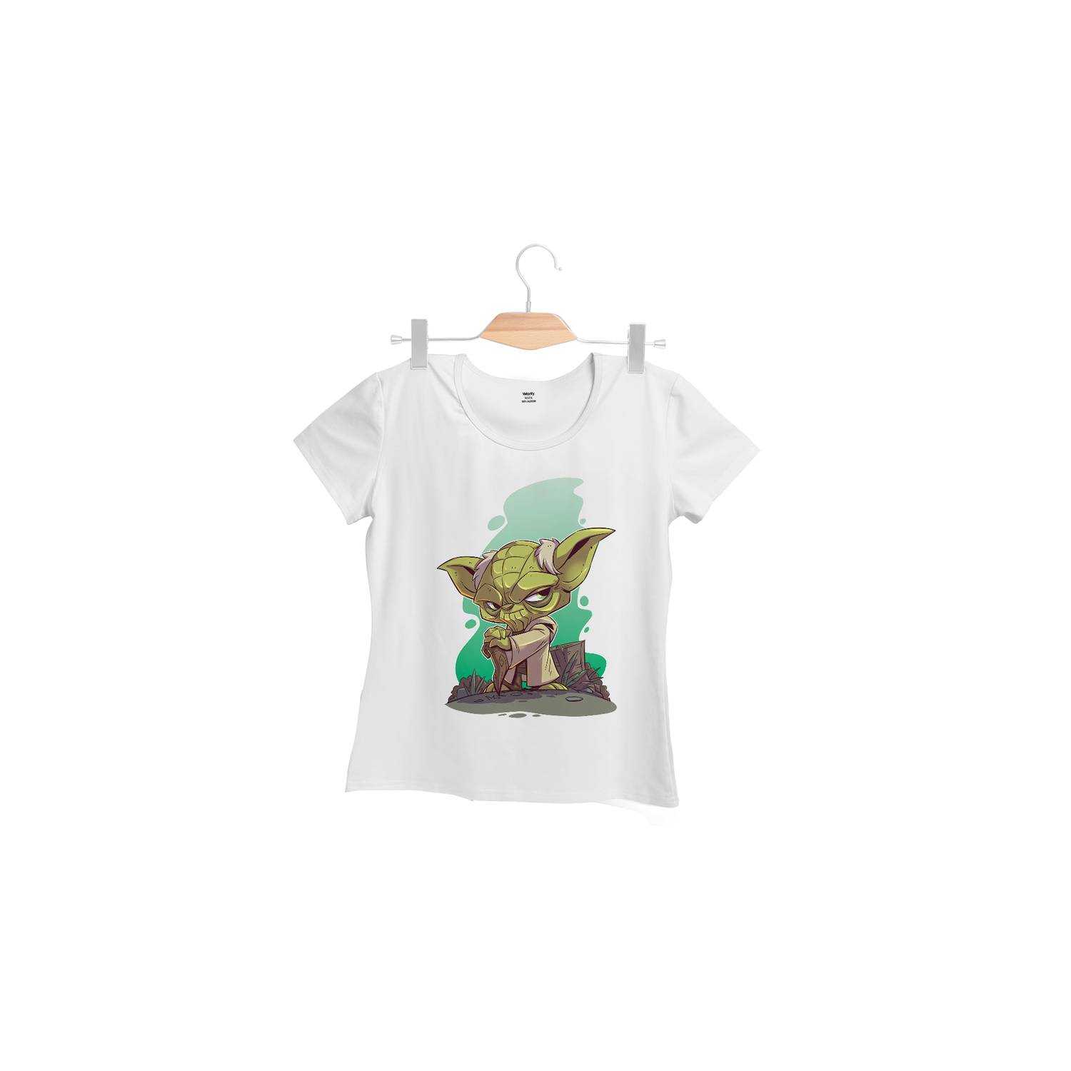 GENERICO Polera Mujer Yoda Chibi Blanco falabella