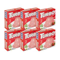 TURBO - PACK X 6 FLAN TURBO FRUTILLA 50g SIN GLUTEN VEGANO