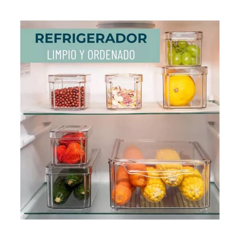 CASATUA Organizador Refrigerador Cocina Set 7 Contenedores Con Tapa
