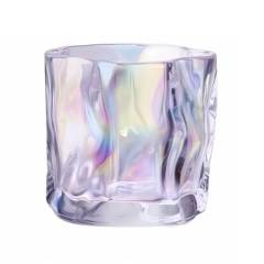 DANNY HOME - Set de 4 Vasos de Vidrio Estilo Irregular Color Tornasol 280 ml