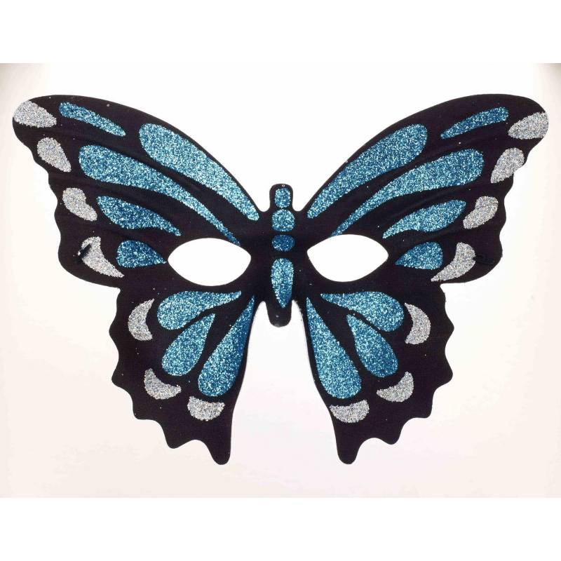 GENERICO - Antifaz Mariposa Glitter Azul.