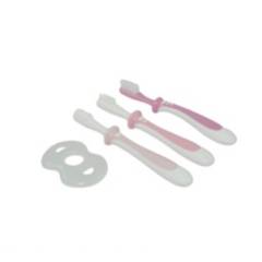 PIGEON - Set de cepillos dentales de aprendizaje rosado PIGEON