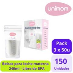 UNIMOM - Unimom Bolsas Para Leche Materna 240mL - 150Uds