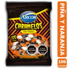 ARCOR - Dulces Halloween - Caramelos Piña y Naranja Bolsa con 100u