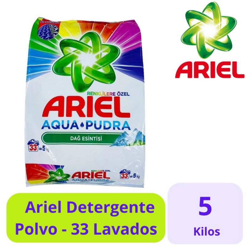 ARIEL Ariel Detergente En Polvo Para Ropa Aqua - 5Kg
