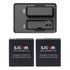 SJCAM - Pack Cargador y 2 Baterías de Cámaras SJCAM S6 LEGEND y SJ6 PRO