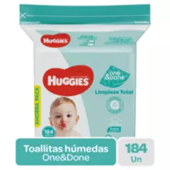 HUGGIES - Toallitas Húmedas Huggies One&Done - 184 un