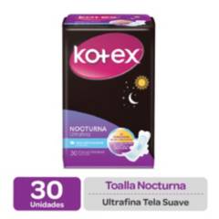 KOTEX - Toalla Higiénica Nocturna Ultrafina suave - 30  un